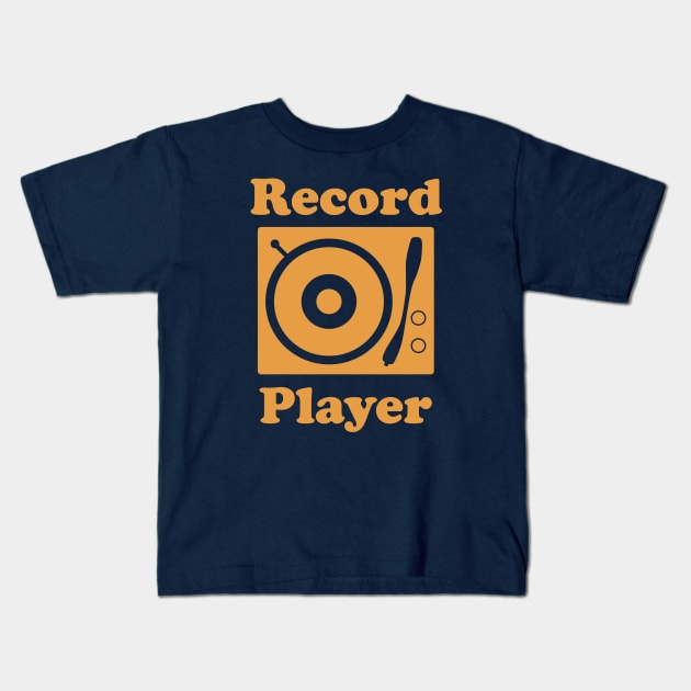 Record Player Kids T-Shirt by Cosmo Gazoo